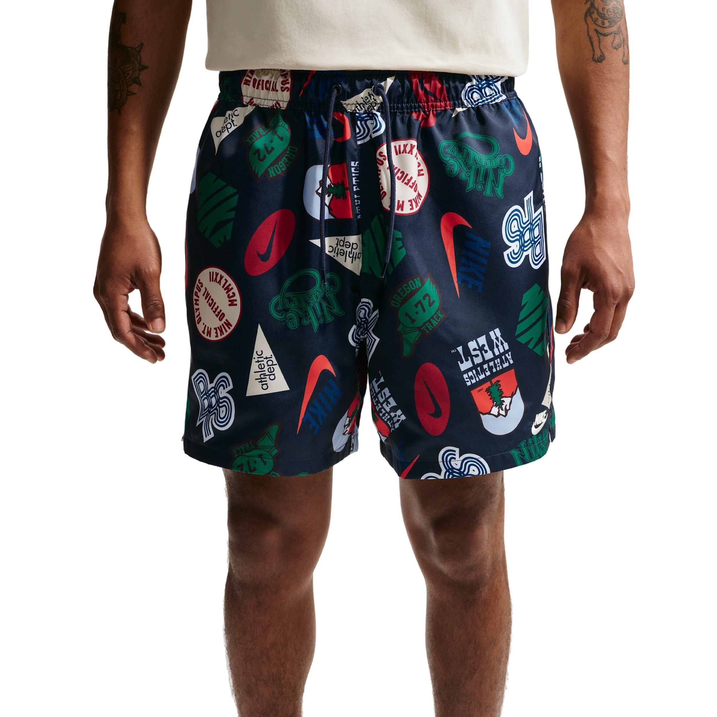 Nike Men's Sportswear Club Woven Flow AOP Shorts - DK BLUE